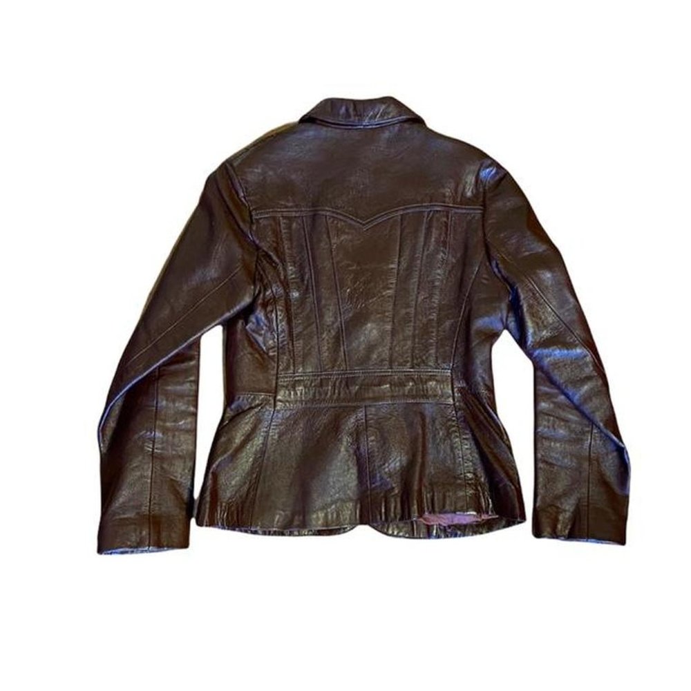 Vintage 70s Leather Blazer-style Jacket by El Venado | Made in Mexico - Picture 2 of 4